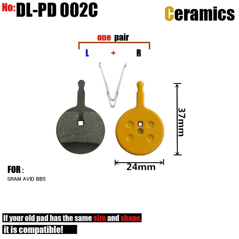 4 Pair Ceramics Bicycle Disc Brake Pad SRAM AVID BB5 Parts MTB BIKE Hydraulic Accessories mountain bicycle disc brake bicycle disc brake pads brake pads bicycle disc brake bike brake pads mountain bike disc brake
