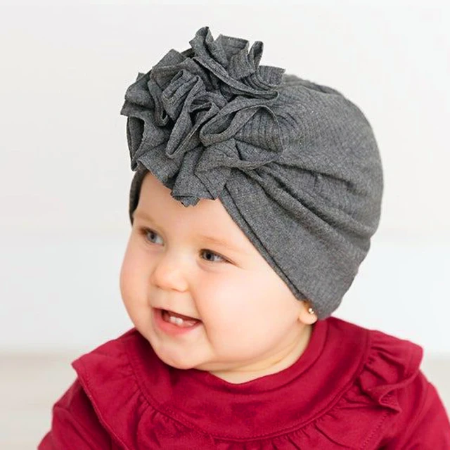 Belle Fleur Doux Bébé Fille Chapeau Turban Infant Toddler Nouveau