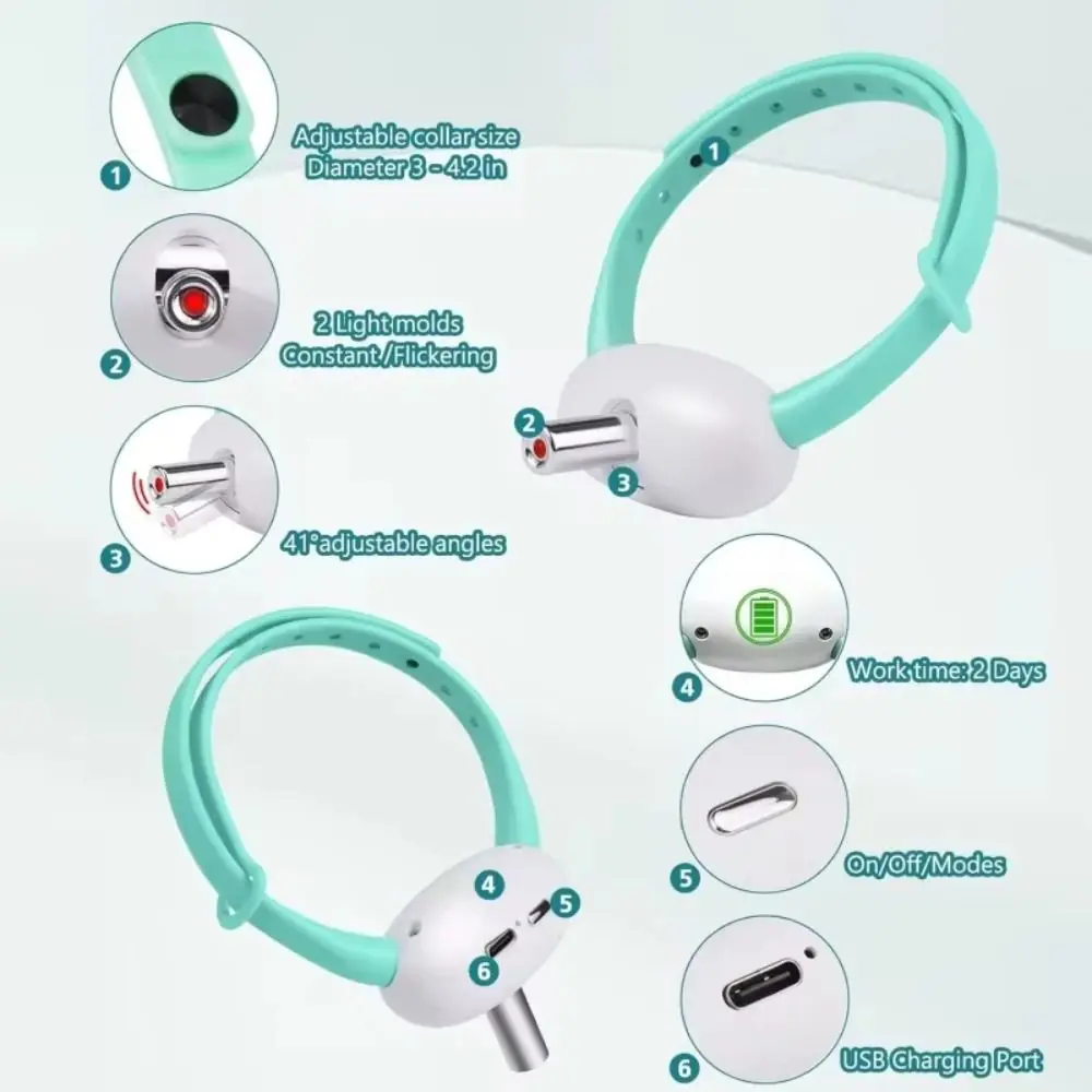 Automatic Cat Laser Toy Pet Supplies Electric Intelligent LED Necklaces with LED Light Led Cat Collar for Cat Accessories