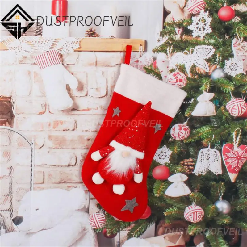 

Декоративная Рождественская елка, украшения для камина, рождественские носки, Детская Подарочная сумка, прекрасная Праздничная кукла