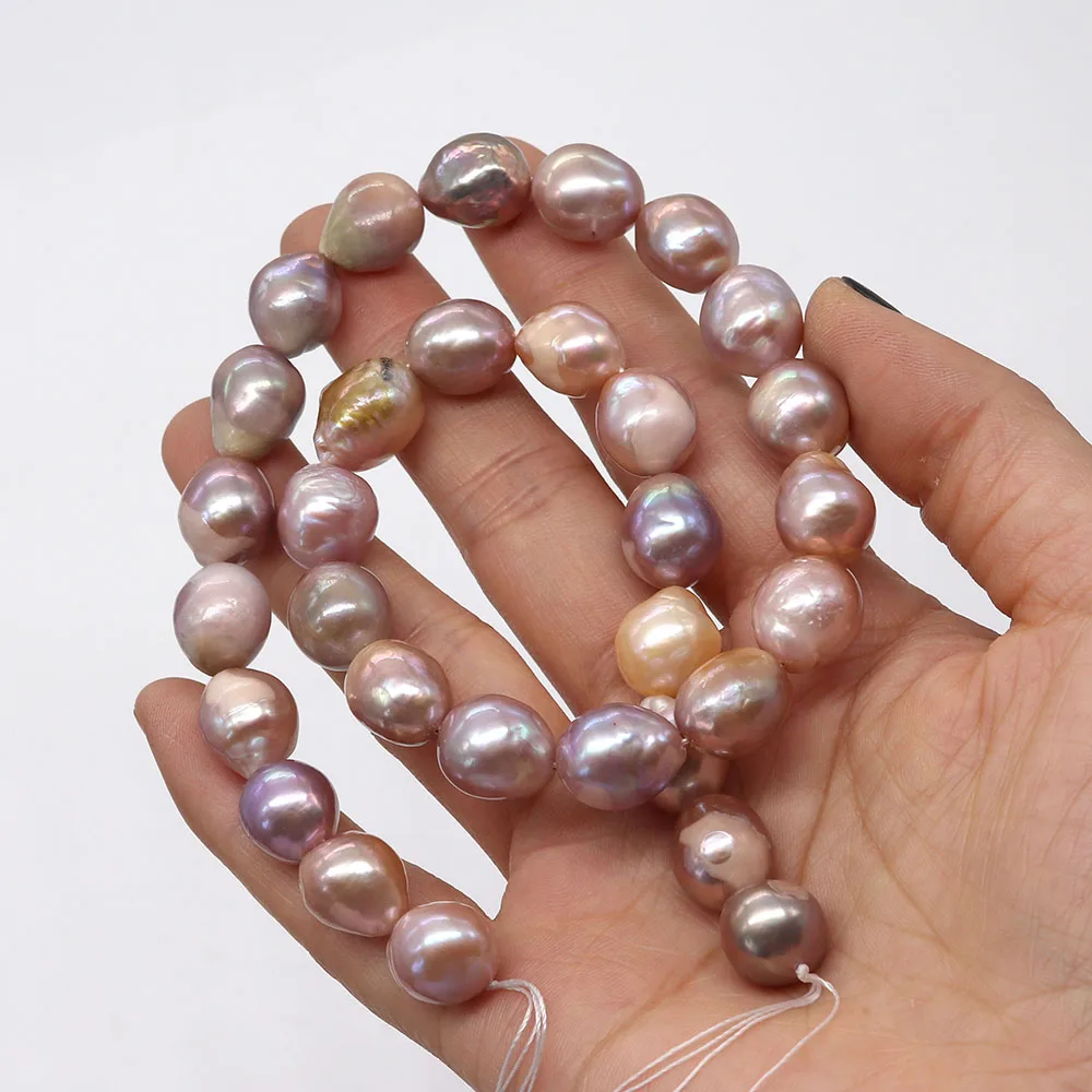 Irregular Round Charm Purple Natural Freshwater Pearl Loose Bead String 10-11mmDIY For Making Necklace Earrings Bracelet Jewelry