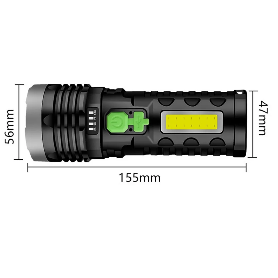 Torche solaire Led longue portée, Rechargeable par USB, lampe de poche  Portable, lanterne multifonction, batterie d'alimentation d'urgence, 1  pièce - AliExpress