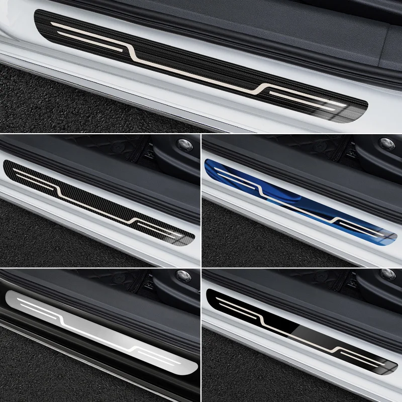 Premium Stainless Steel Car Door Sill Protector Cover - Stylish & Durable Exterior Accessory