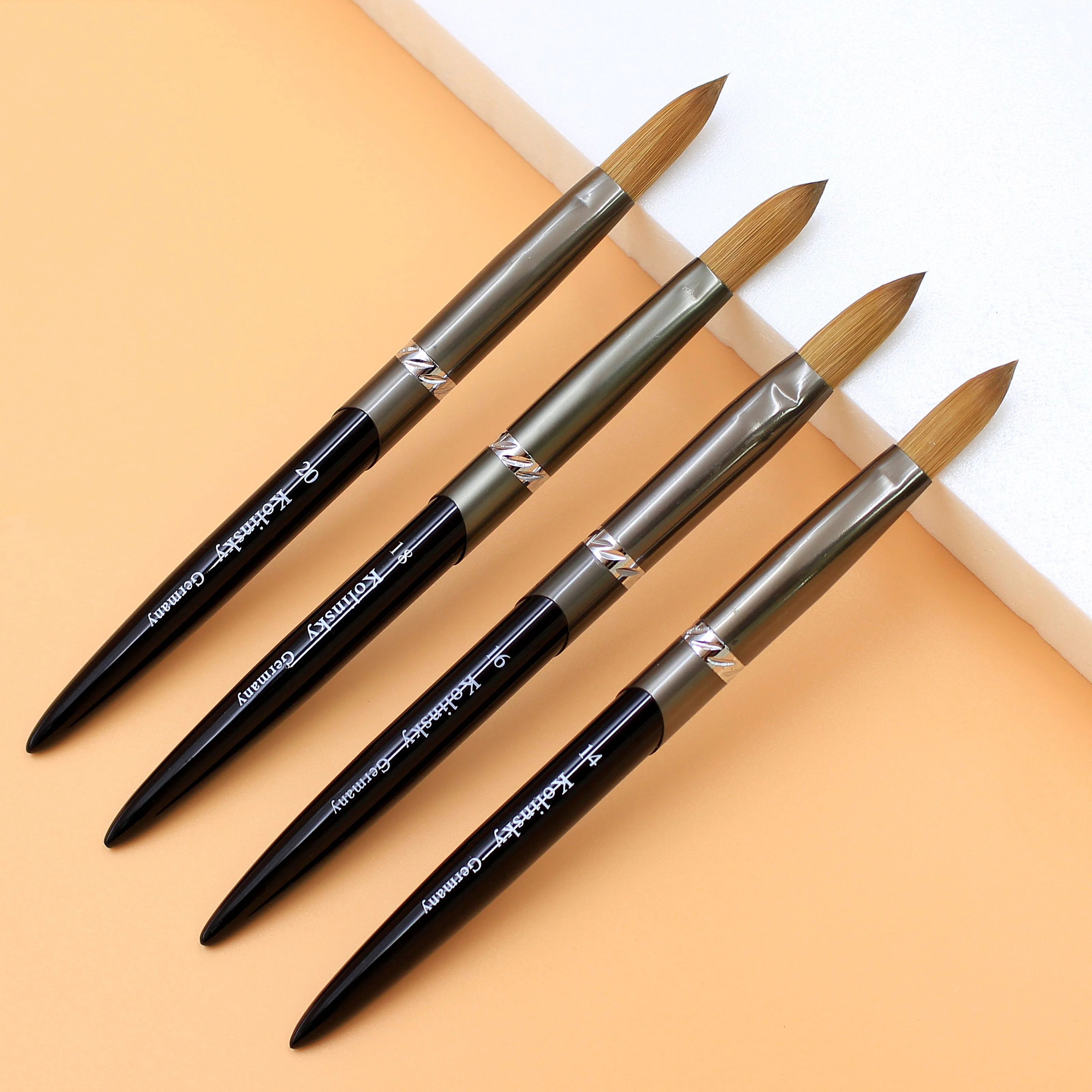 Durable, Professional Nail Art Brush Set - Premium Kolinsky Acrylic 3D Brushes, Odorless, Ideal for DIY & Salon Manicures 2