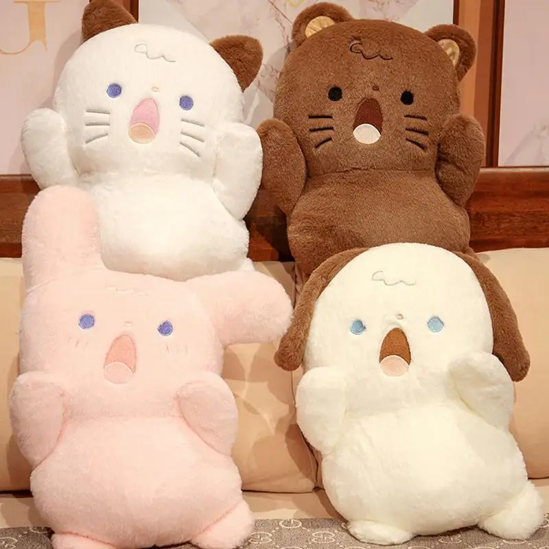 

25/40cm Kawaii Rabbit Bear Cat Plush Pillow Toys Soft Stuffed Animal Doll Chair Cushion Kids Birthday Gifts