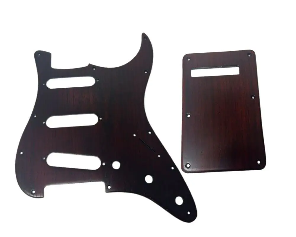 

SSS Pickguard & Backplate & Screws Ailanthus wood for ST Style Guitar #4163