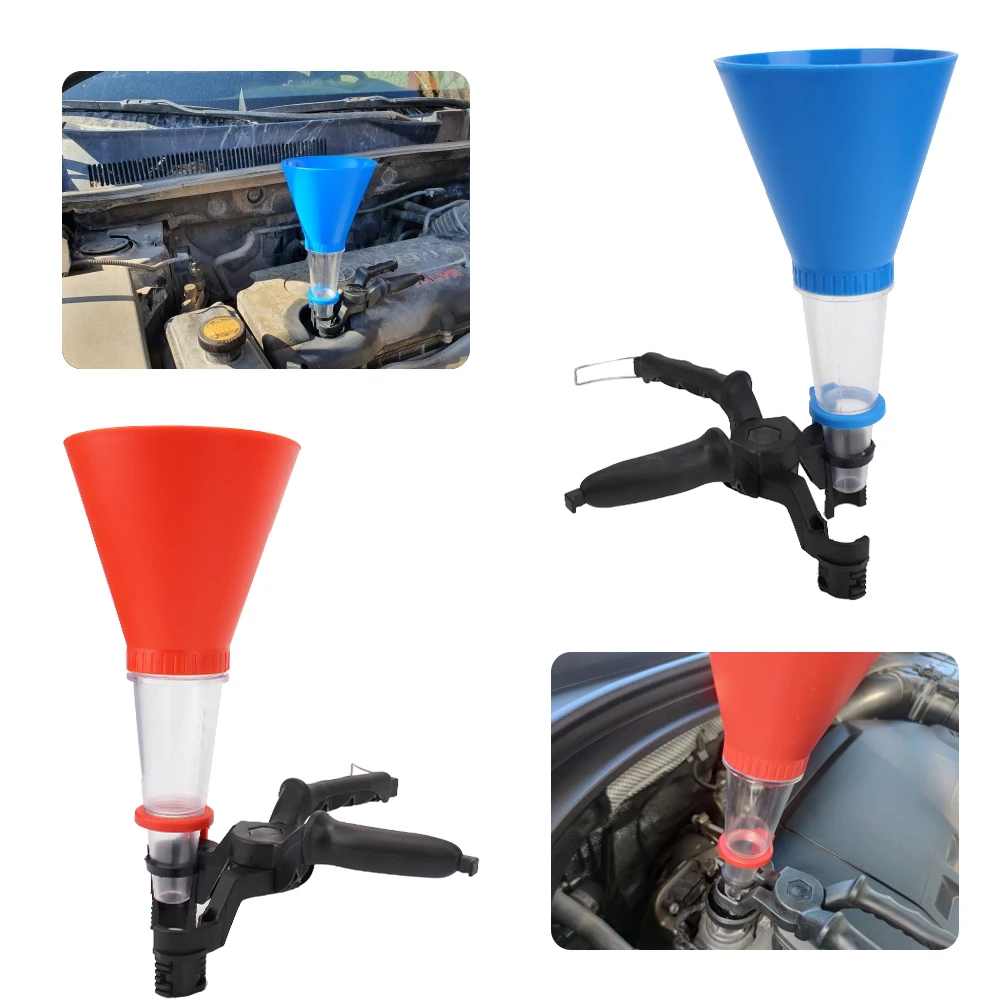 

Universal Car Engine Oil Funnel Adjustable Gasoline Special Funnel Fuel Add Funnel Tools Non-leakage Design