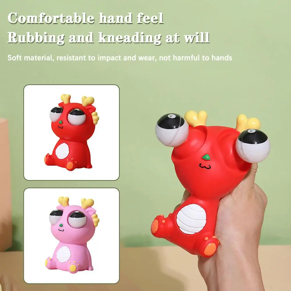 

Squeeze Toy Eyeball Burst Dragon Patent Cartoon Cute Dragon Explosive Eyes Stress Funny Adult Doll Anxiety Prank Relief Rel J9M6