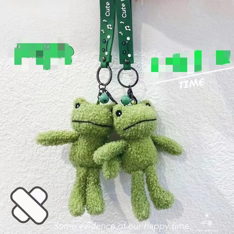 Plush Keychain Plush Toy Cute Cartoon Animal Plush Toy Keychain Backpack Coin Bag Frog Accessories Gift Kawaii Car Accessories