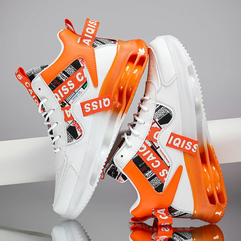 Men's Breathable Sports Shoes - Plaid Cushioning Running Shoes for Basketball, Tennis and Casual Use - Men's and Women's Training Shoes