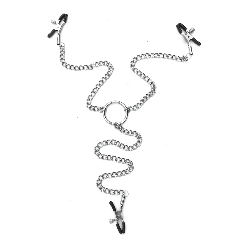 nipple clamp vibrator nipple clamps nipple sex toys Sex Toy Sets Nipples Breast Forceps BDSM Slave Bra Clitoris Clamp Chain Kits Nipple to Clit 3 Clips 3 Chains Set Fetish Sextoy