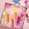 Lip Hydrating 6 Colors Roll-on Fruit Essence Lip Balm Lip Oil Moisturizing Mirror Lip Gloss Transparent Lipstick Primer Makeup 6