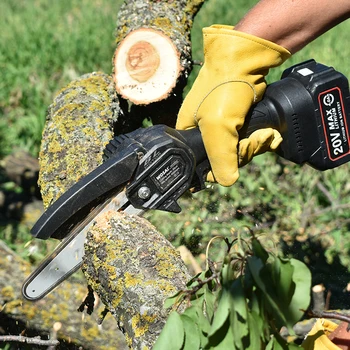 WOSAI 20V MT-Series 6 Inch Brushless chain saw Cordless Mini Handheld Pruning Saw Portable Woodworking Electric Saw Cutting Tool 5