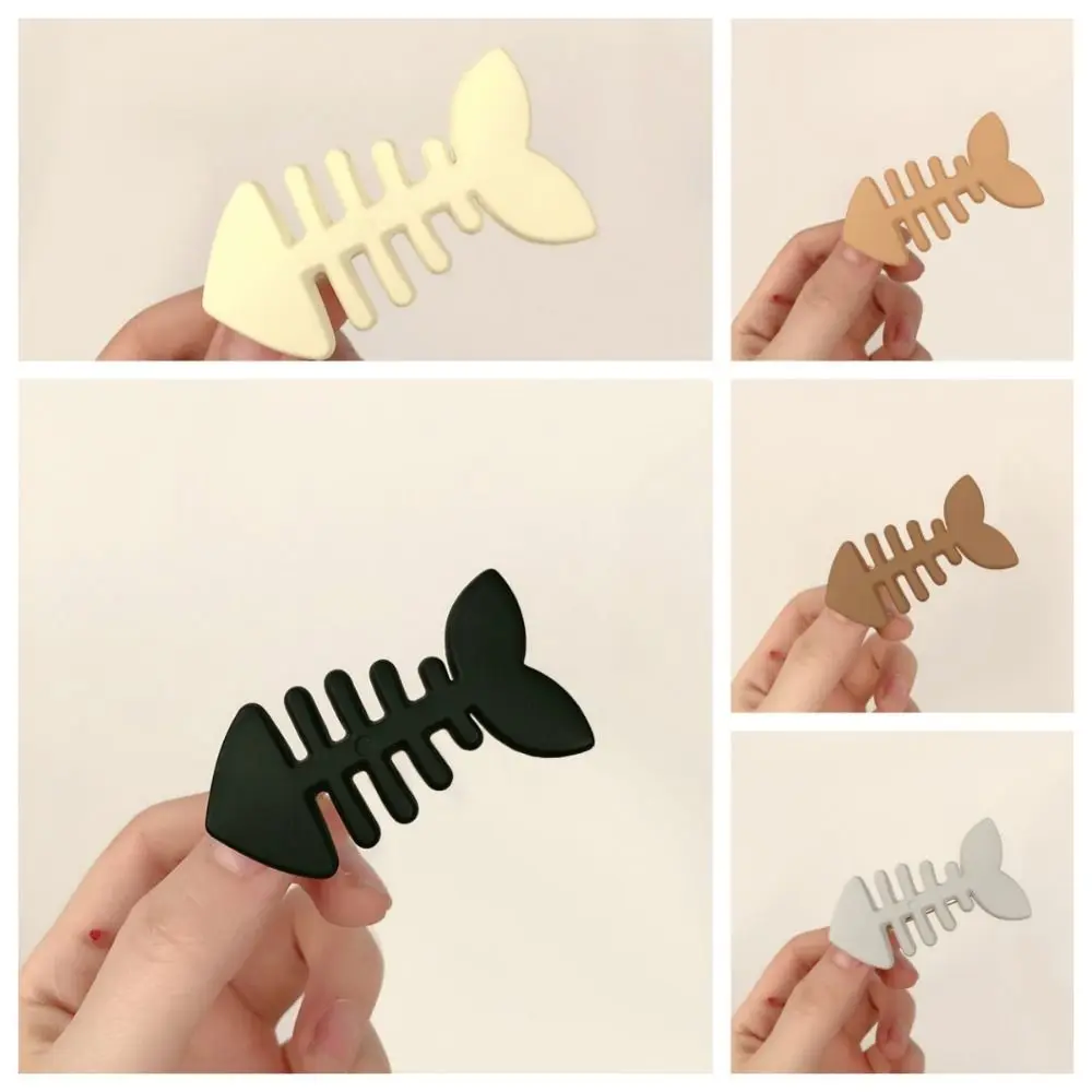 

Animal Fish Bone Hair Clip Simple Y2k Plastic Geometry Hair Accessories Hairpin Barrettes Hair Ornament