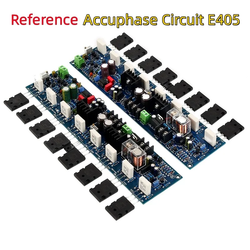 2 Pcs Refer to Accuphase Circuit E405 Two-channel HiFi 300W Audio Amplifier Board 2SA1943/2SC5200 2SA1930/2SC5171 DIY 2pcs st 2sc5200 audio amplifier 80w 8r naim nap250 mod ver4 dc15v 40v