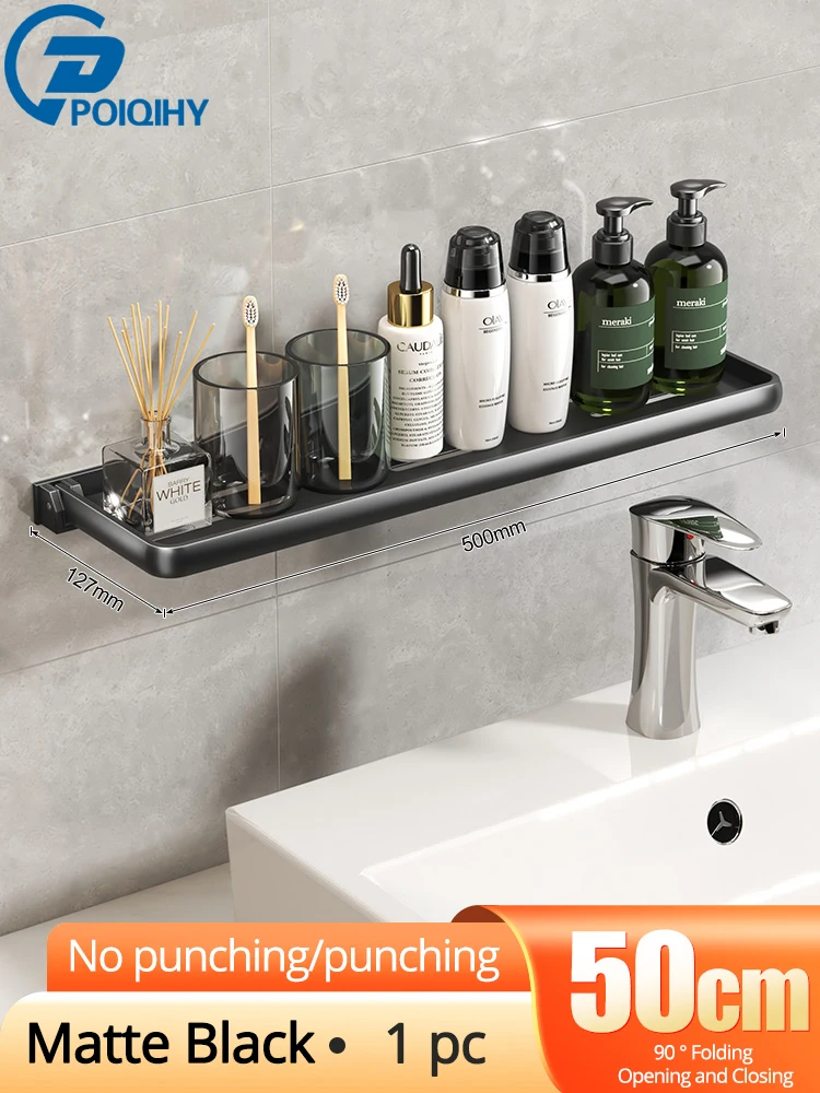 NIENLCIP Estanteria Baño Autoadhesivo Repisas Para Baño Aluminio Repisa  Baño Adhesiva Prevención de Herrumbre Estantes de Pared Cesta Baño  Accesorios Rectangular 2 Niveles Negro : : Hogar y cocina