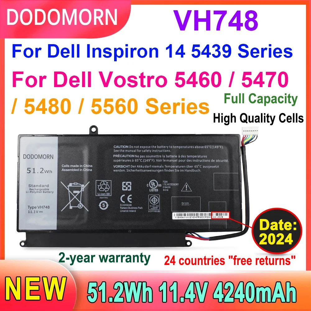 Vhbw 1x Batterie compatible avec Dell Inspiron 17 5000 Series (5749