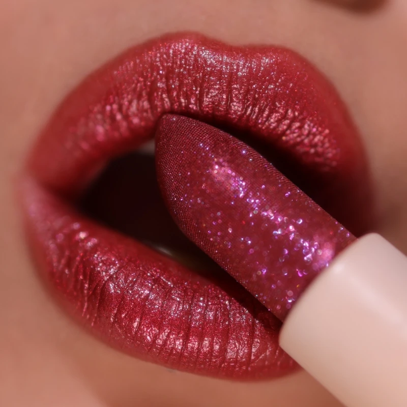 2pcs Luxurious Berry-Shine Glitter Lipstick and Lip Liner Pen - Hydrating & Long-Lasting Diamond Shine For All Skin Types 3
