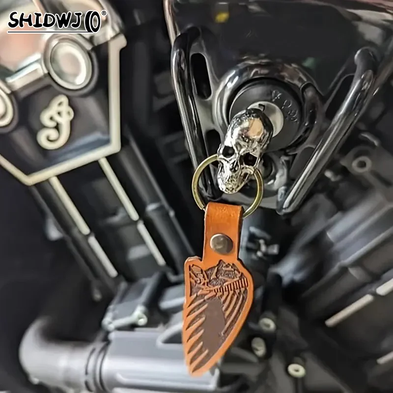 Gothic Skull Key Pendant: Metal Key Cover and Witchy Car Accessory