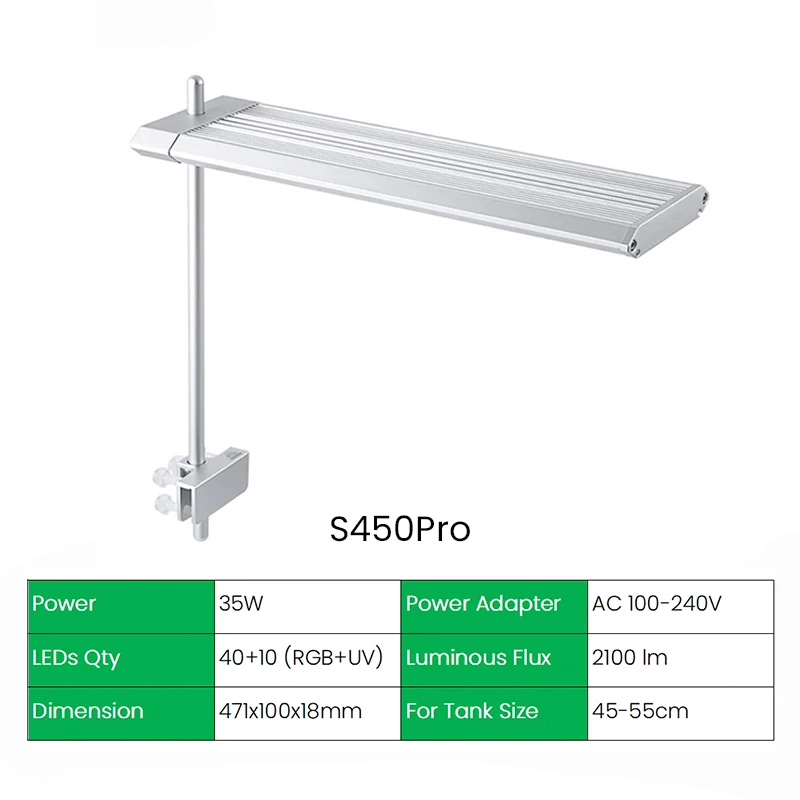 WEEK AQUA S300 Pro LED照明 20W ライトスタンド（S300専用）水槽用