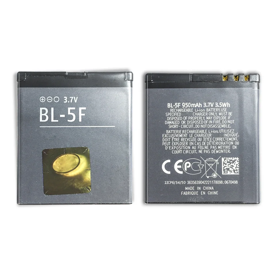 Batteria Bl-5F 950Mah Per Nokia N72 N78 N95 N93I E65 6210 6260S 6290 N96 N98 6710N Batteria Del Telefono Cellulare