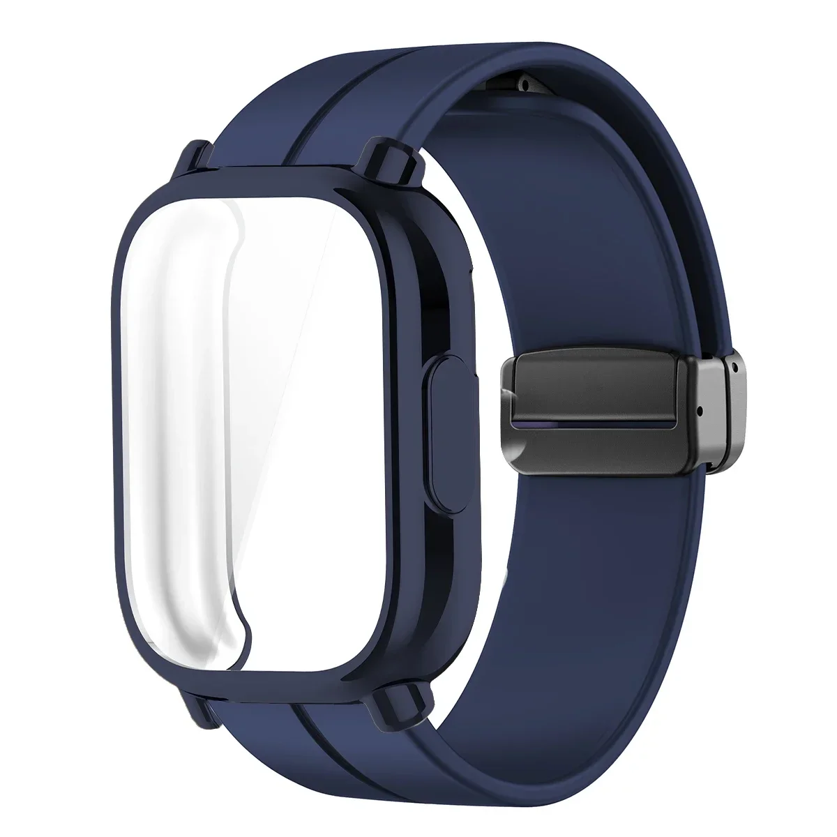 Enhanced TPU Case with Silicone Strap for Smartwatch Protection and Style