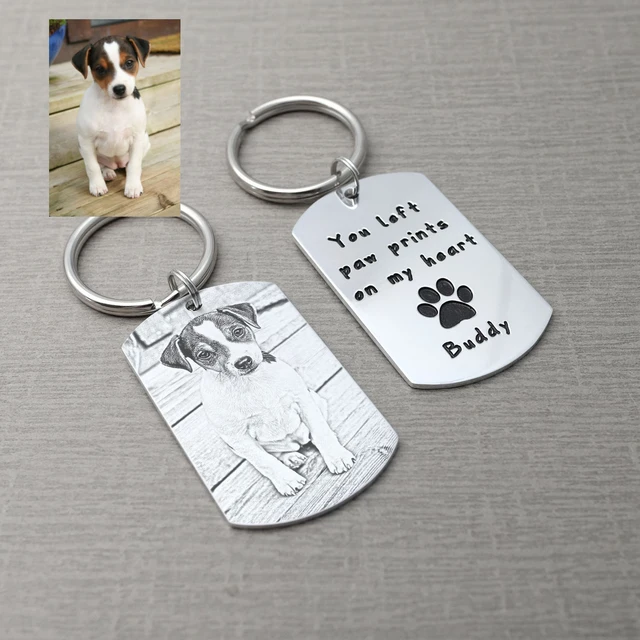 Dog Photo Keychain Pet Keychain Pet Memorial Custom Dog Keychain