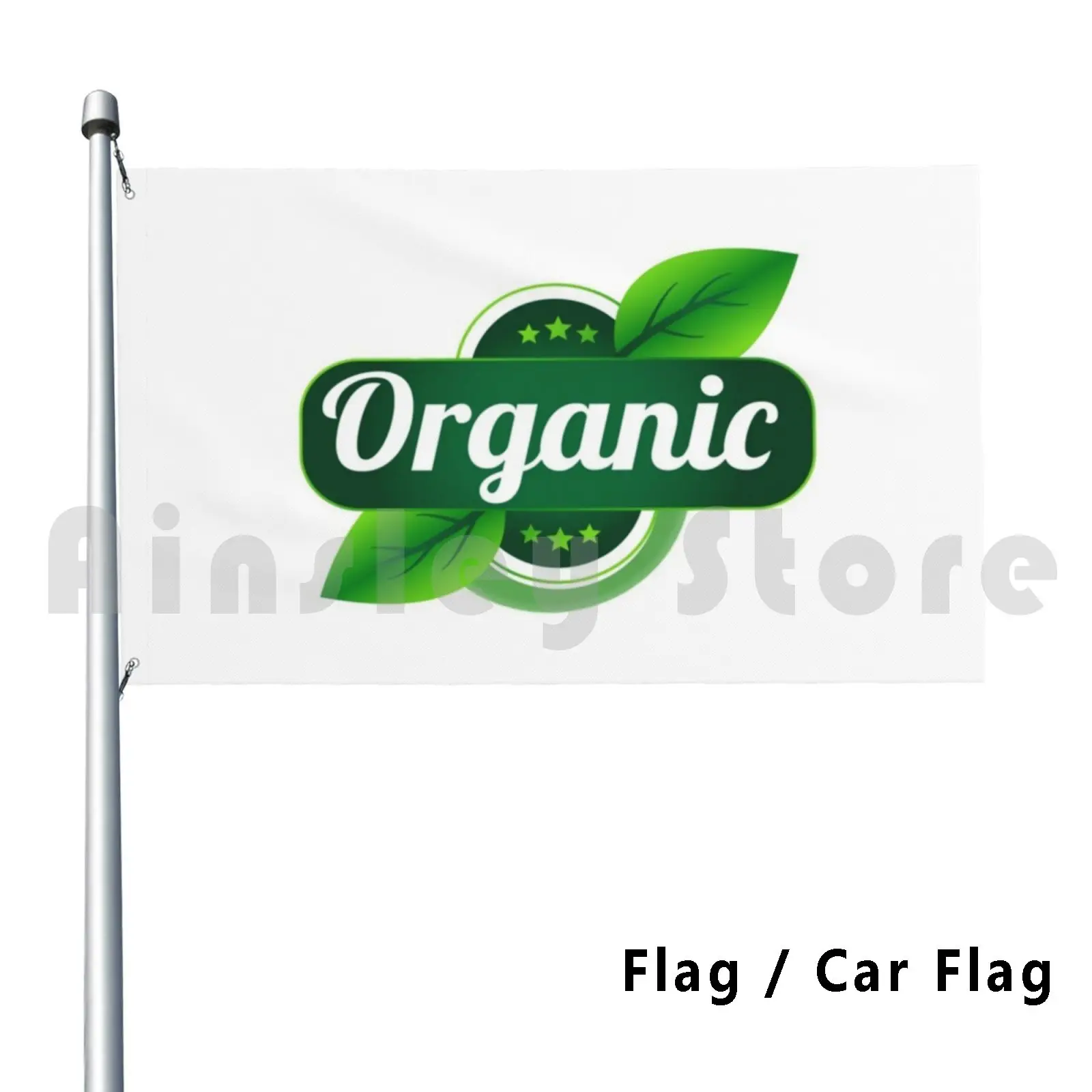 Flag Car Flag Organic Farm , Tractor , Peasant , Farmer , Plowing