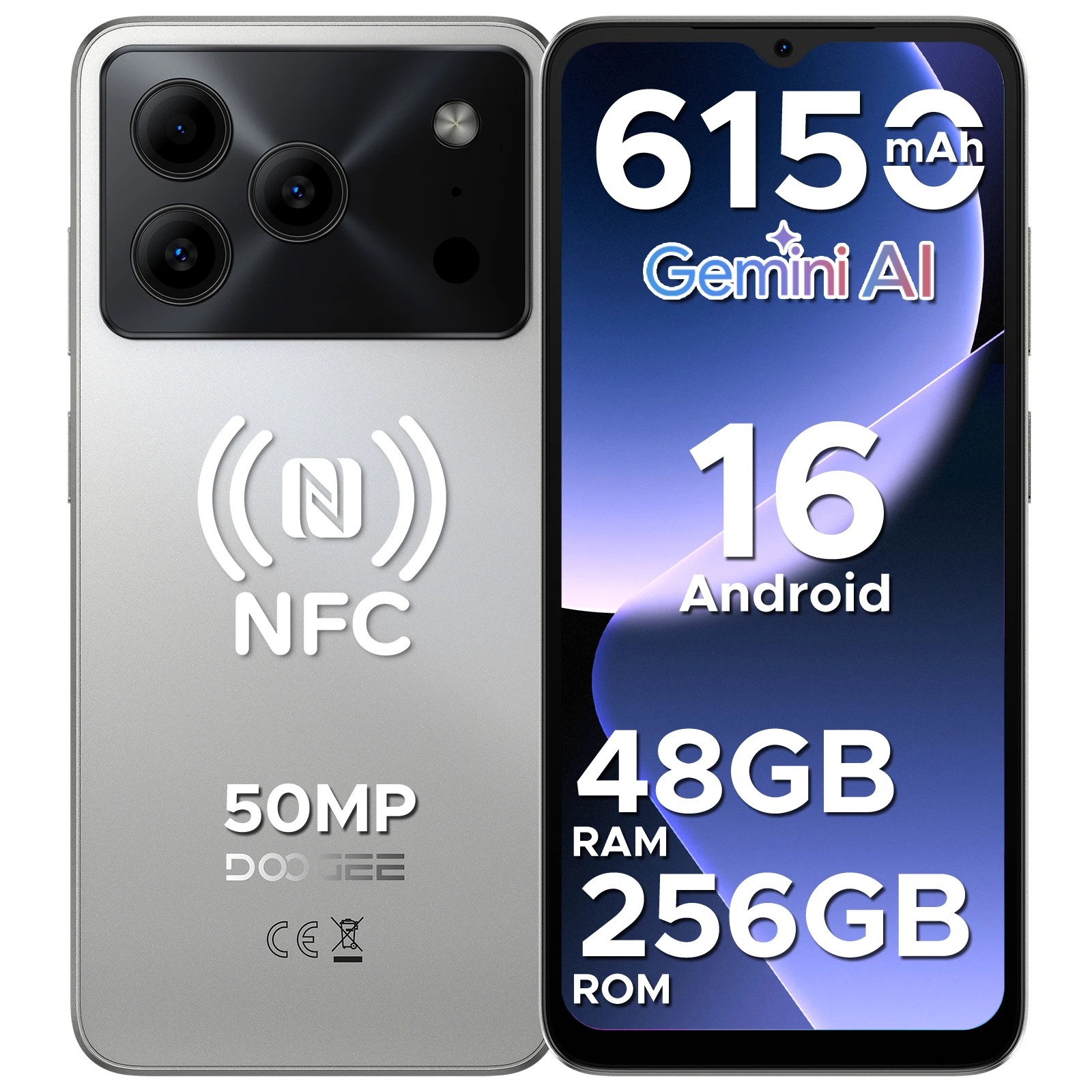 グローバル版 DOOGEE Note56 Plus スマートフォン 48GB+256GB Android