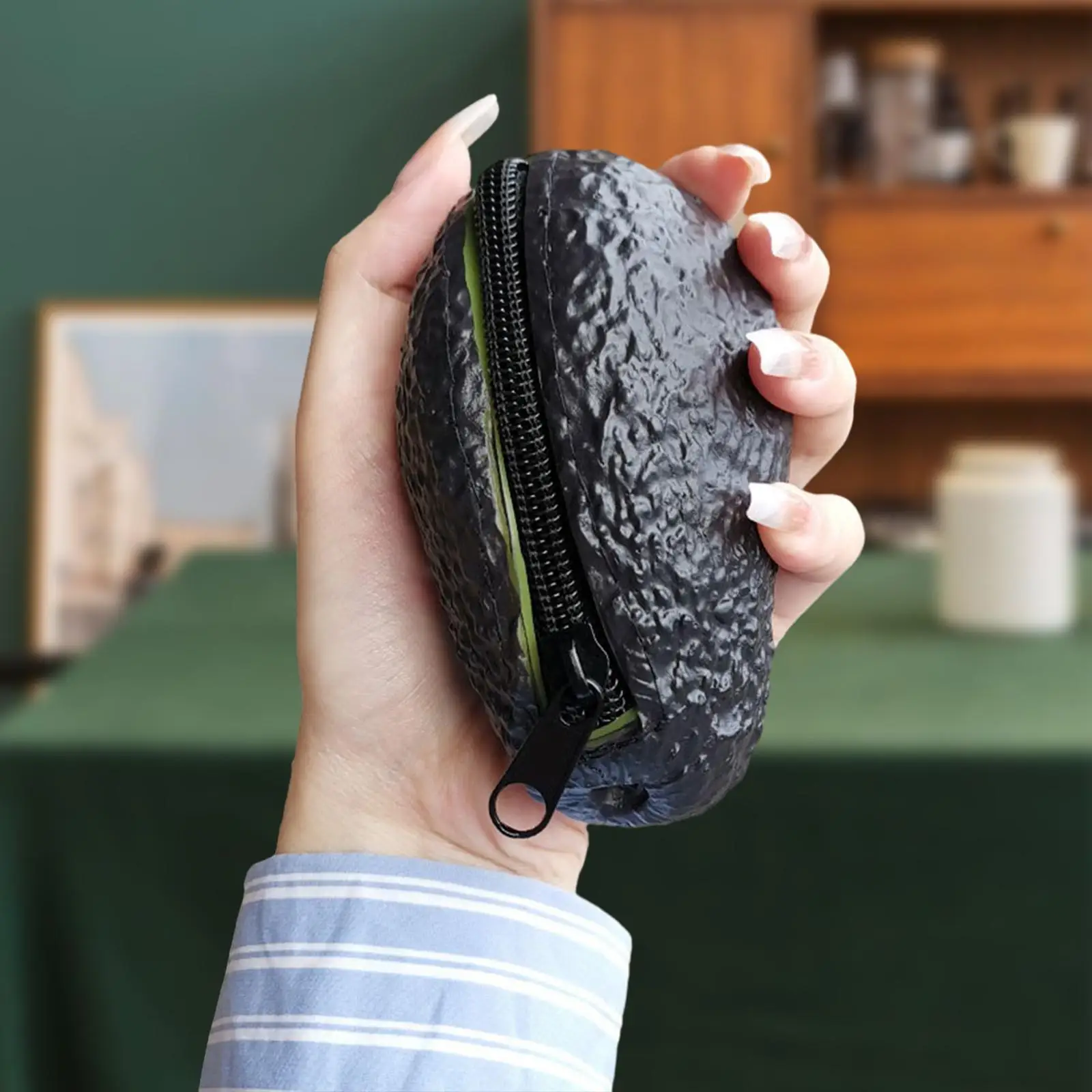 Avocado Fruit Coin Purse Fashionable Zipper Closure Wallet Gift for Dating Street Holidays Families Friends Birthdays Fstivals ﻿