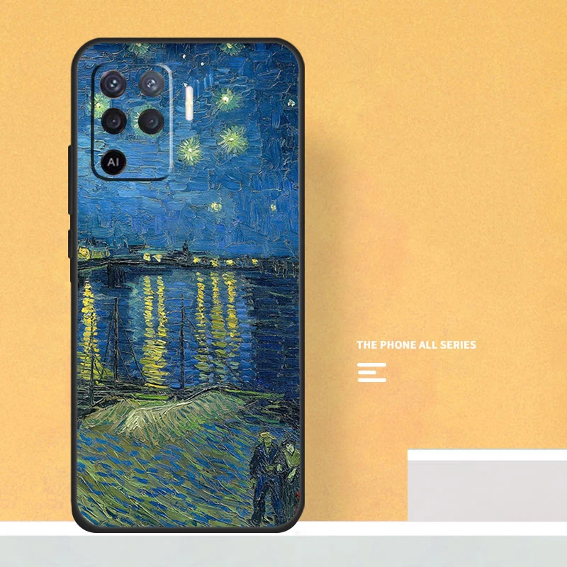 Van Gogh Starry Night Artistic Phone Case - Back Cover Design