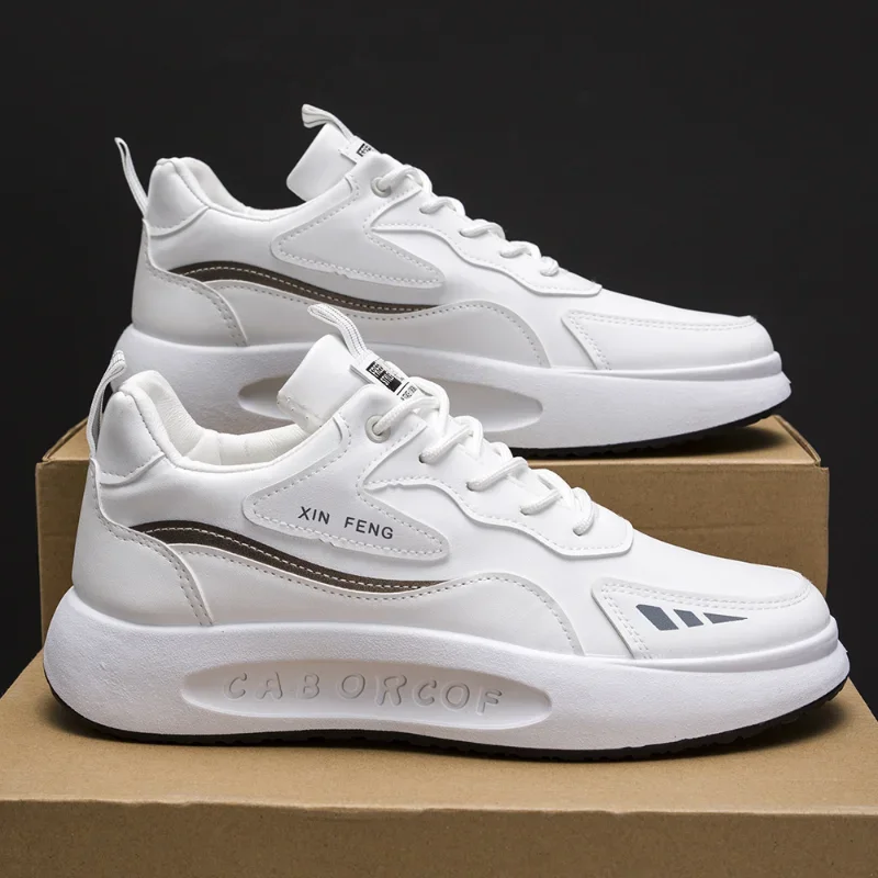 

Men's Sneakers Lightweight Breathable Man Running Shoes Casual Chunky Trainers Design Male Platform Leather Waterproof Footwears