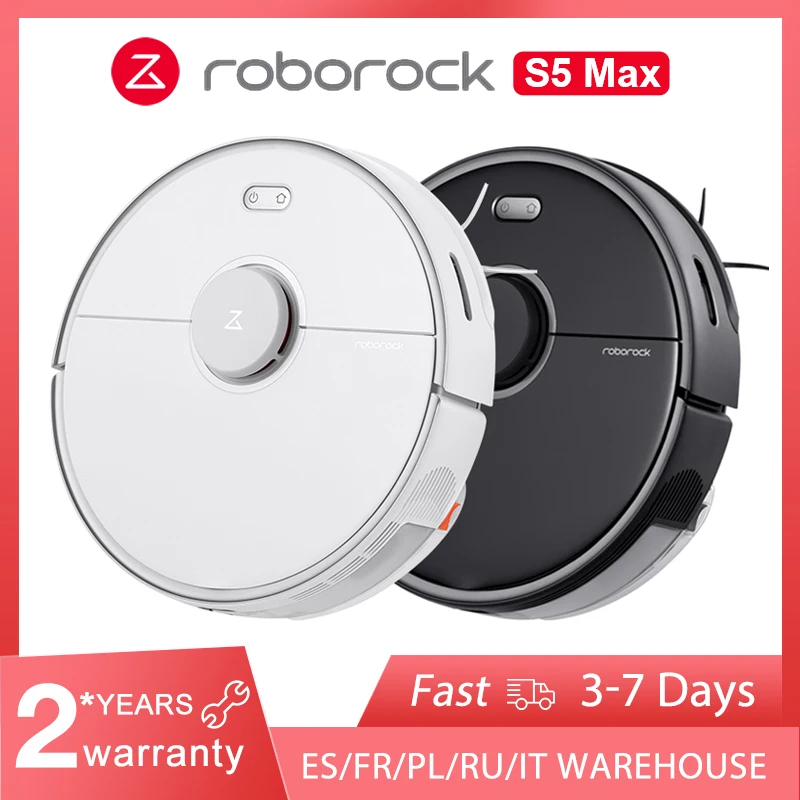 Roborock S5 Max เครื่องดูดฝุ่นหุ่นยนต์เปียกแห้งหุ่นยนต์ Mopping Sweeping  Smart Planned APP WIFI เลเซอร์นำทาง2000Pa ดูด - AliExpress Home Appliances