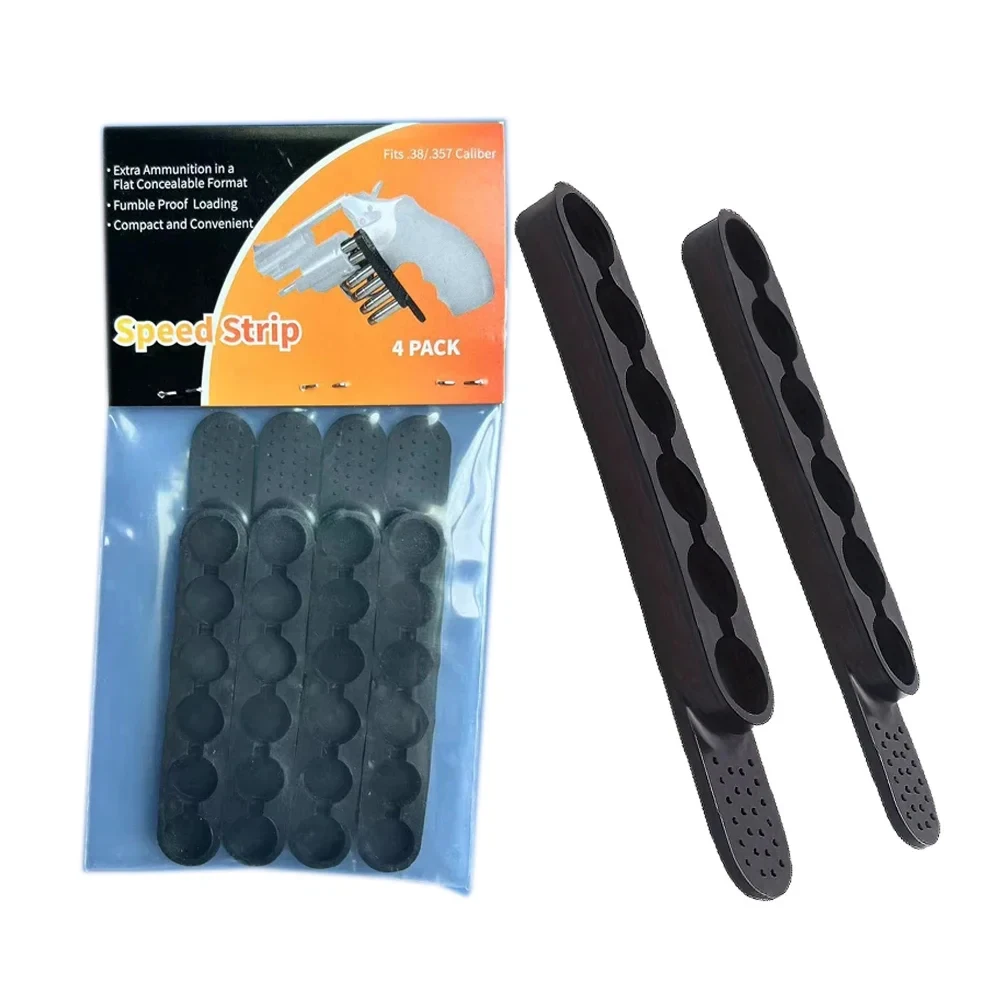 4pcs Suitable for 38 and 357 Revolver Quick Fire Competitive Storage Strips Pocket Supplies ammo storage box ammo pouch ammunition bag