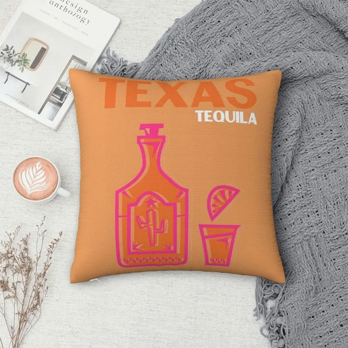 

Texas Tequila Pillowcase Polyester Pillow Cover Cushion Comfort Throw Pillow Sofa Decorative Cushions Used for Home Bedroom Sofa