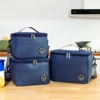Capacity hand-held with shoulder strap insulated bag, lunch box bag, student thickened waterproof lunch bag。-zmt 3