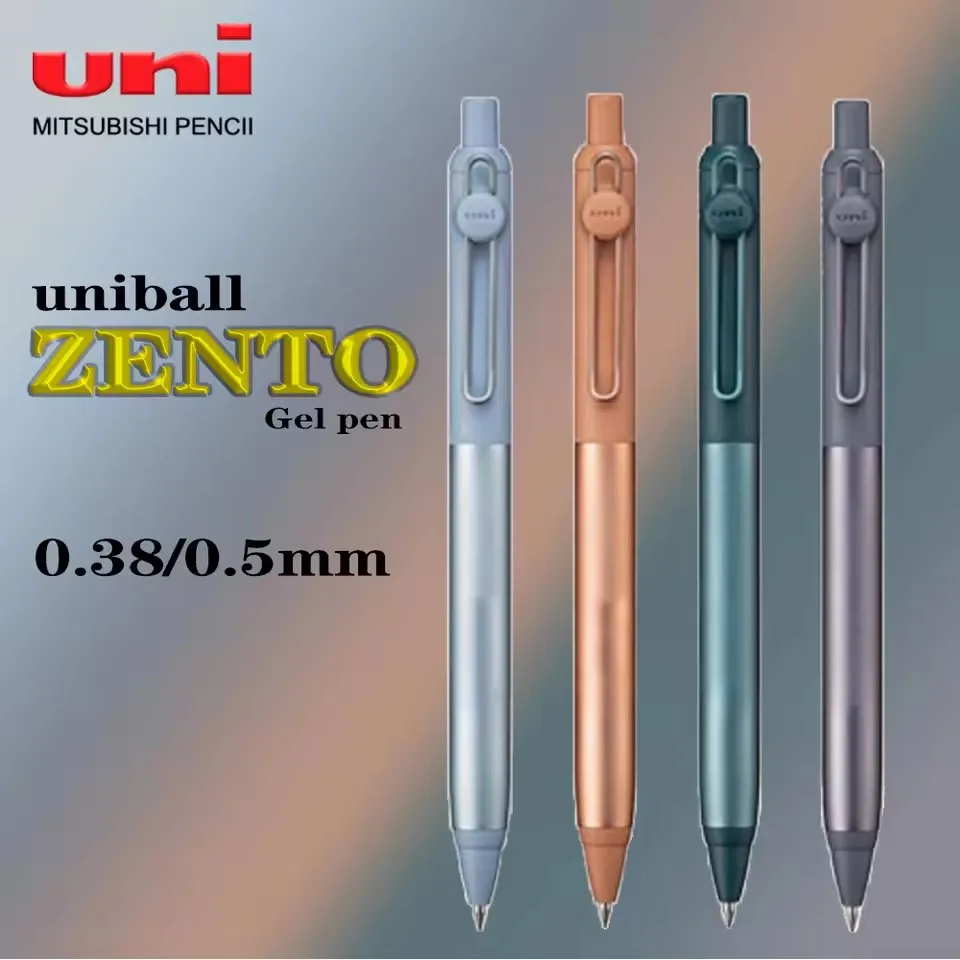 uniball ZENTO​ Limited Edition Gel Pen,High End Semi-Metal 0.38/0.5mm low-center-of-gravity,signature flow model pen for schoo