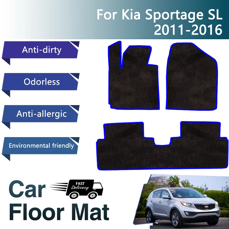 Luxury Car Floor Mats For Kia Sportage SL MK3 20112016 Dirt resistant