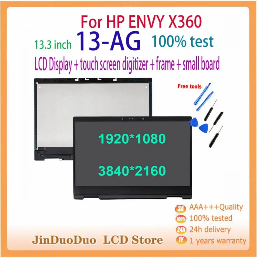

13.3"Original For HP ENVY X360 13-AG LCD Display Touch Screen Digitizer For HP X360 13-AG 13-AG0010UR 13-AG0020UR 13-AG0026UR