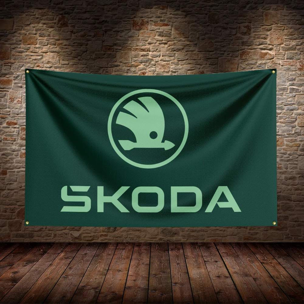 

3x5 Ft S-Skodas Flag Polyester Printed Car Flags for Room Garage Decor