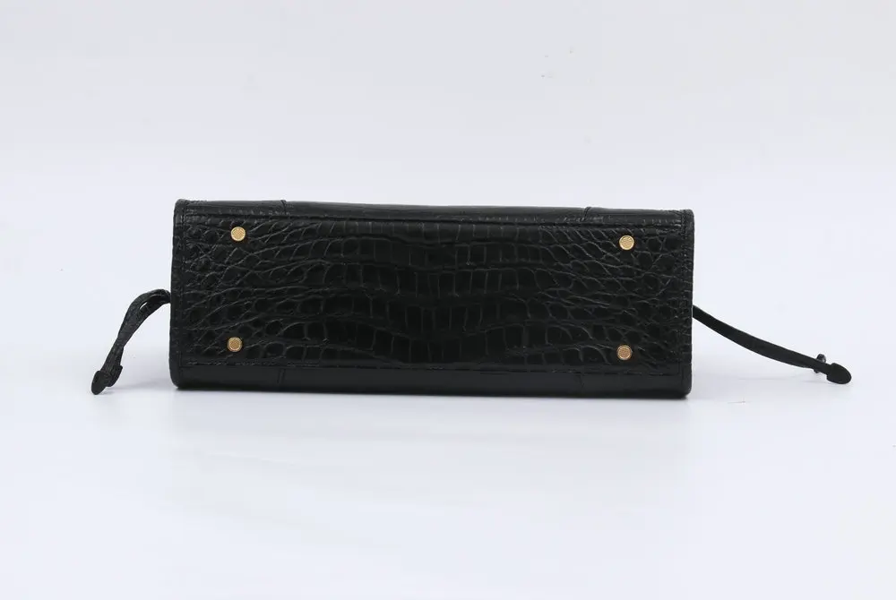 Genuine crocodile leather handbag