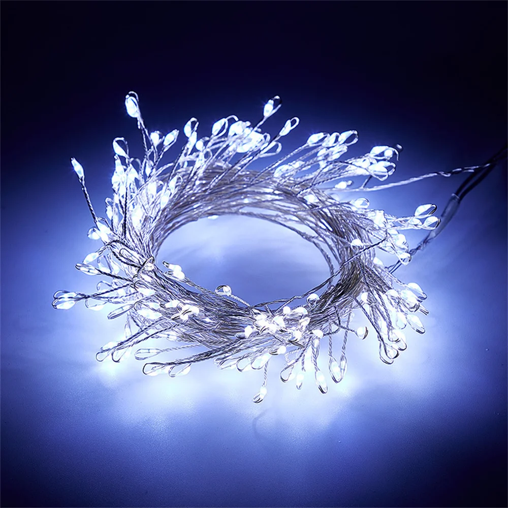 thumbnail image 1 of Guirnalda de luces con forma de petardo para exteriores, 6 m, 24 m y 40 m, con enchufe, resistente al agua, para Navidad, con forma de hada estrellada, 1 of 5