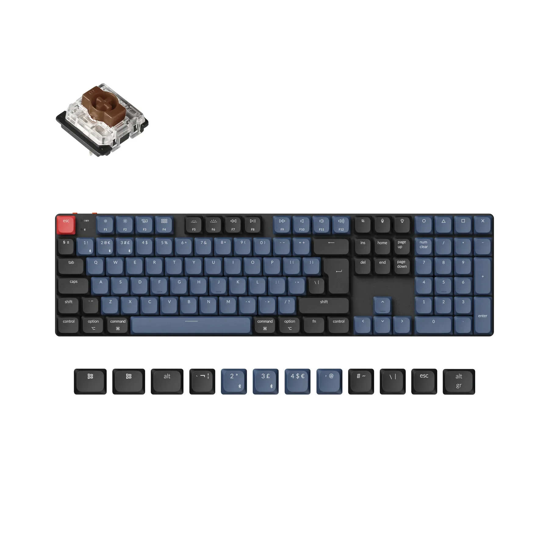 Keychron-K5プロワイヤレスメカニカルキーボード、absキーキャップ 