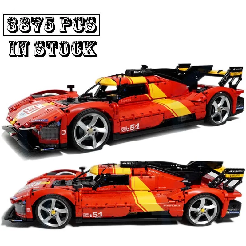

New MOC-152808 Hypercar 499P 1:8 Scale Le Mans Supercar Model Technical Building Block Educational Toys for Boys Birthday Gifts