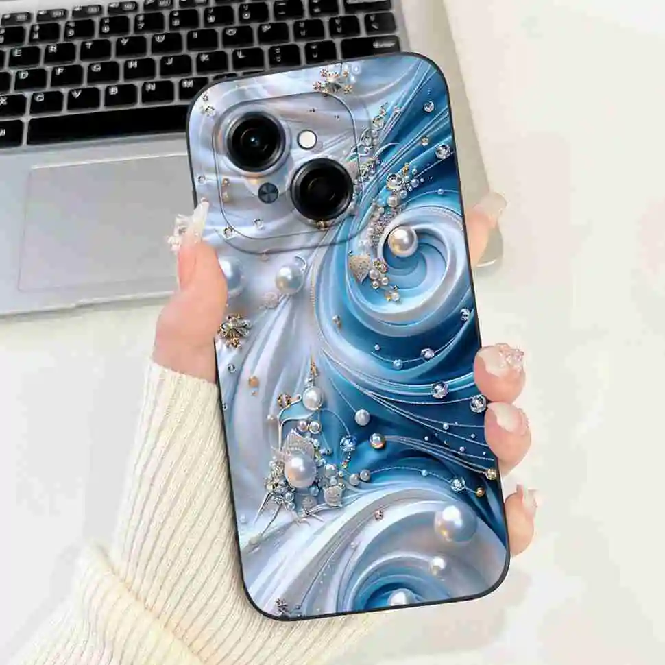 Black Butterfly Ultra-Thin Soft Silicone Case - 6.67 Back Cover