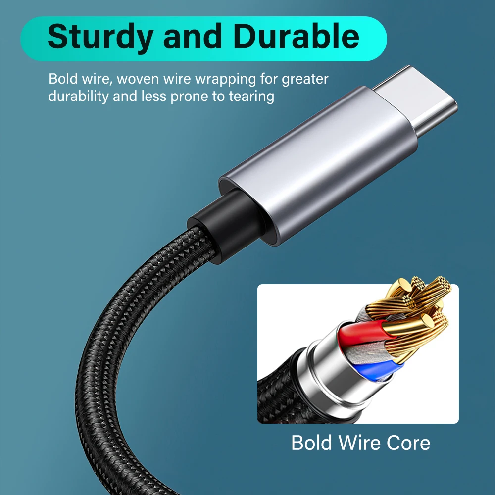รูปสินค้า สาย USB-C 3.5mm หูฟัง คุณภาพสูง ใช้งานได้ทั้งมือถือและแท็บเล็ต