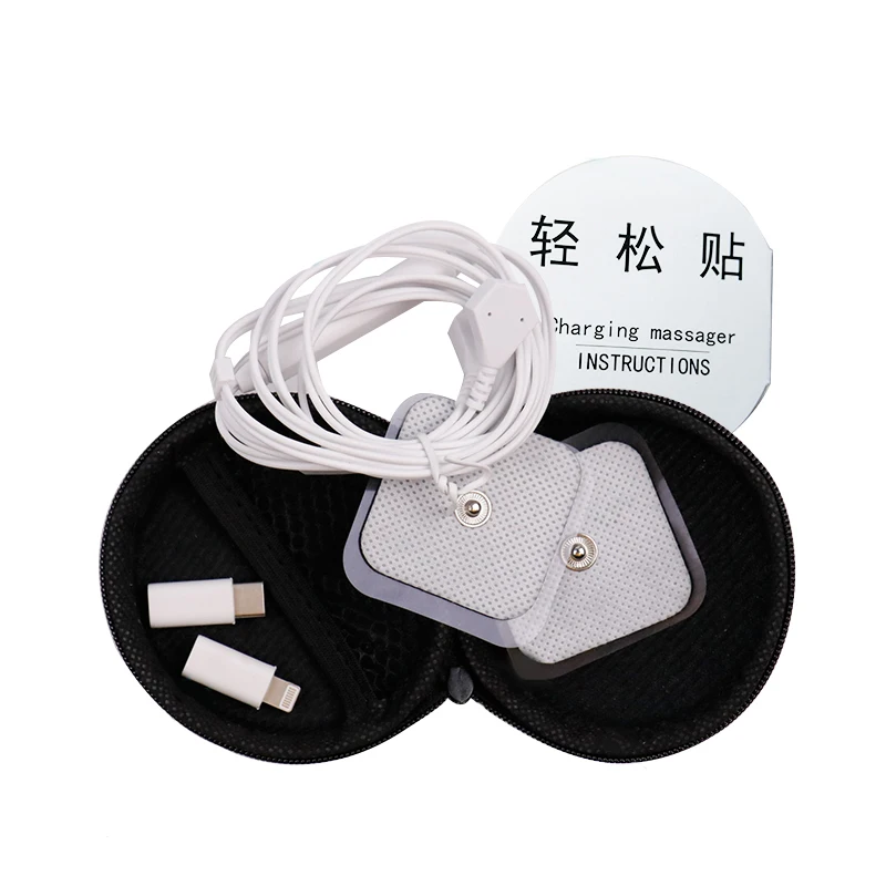 USB Portable Mini Pulse Massager Mobile Phone Control Body Electrode Massage EMS TENS Relax Muscle Stimulator Therapy