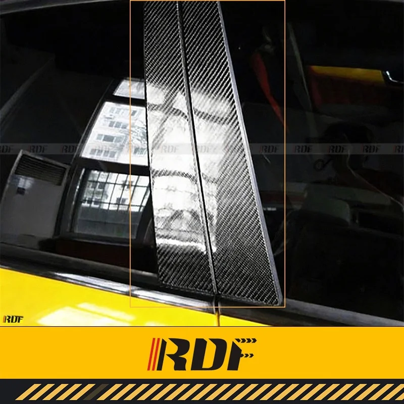 ? 폭스바겐 MK VW 골프 6 7 7.5 GTI R20 R 개조용 카본 파이버 BC 센터 필러 윈도우 트림 필러 스트립 스티커