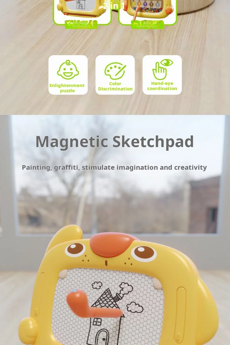 2 In 1 Children'S Drawing Board Magnetic Pen Maze Early Education Puzzle Learning Fun Children'S Toy Writing Board