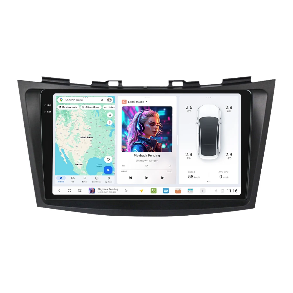 EU Warehouse DUDUAUTO Intelligentes System Stereo DUDU7 A7870-888 Autoradio Drahtloses Carplay AUTO für Suzuki Swift 4 2011–2017 – Detail 5